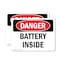 Signmission Battery Inside Danger Sign, Vinyl Decal, 10in W x 7in L, 2PK OS-2PACK-DS-D-710-L-2078 - alternate 1